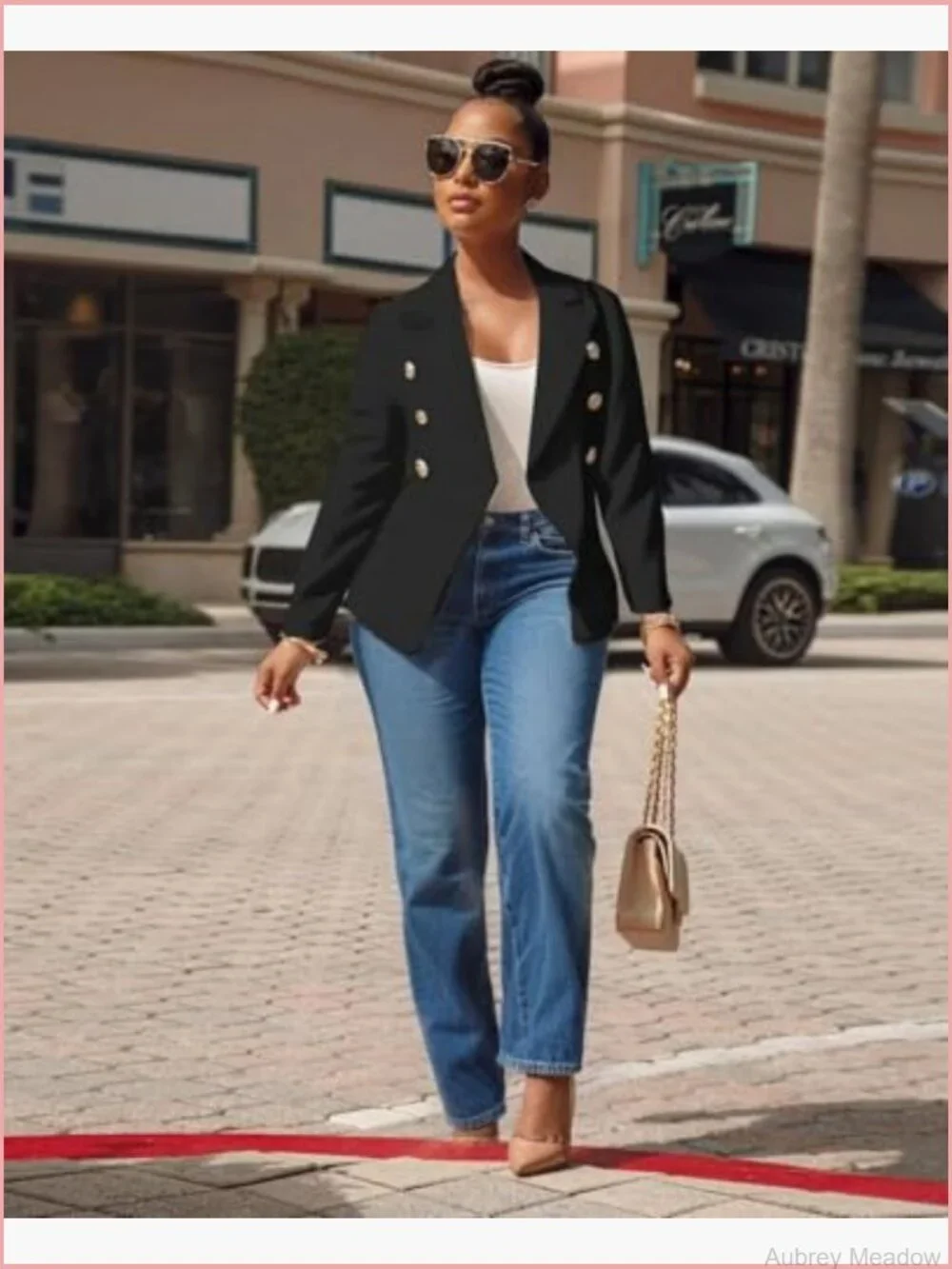 Open Front Blazer Long Sleeve Notch Lapel Suit Jacket Work